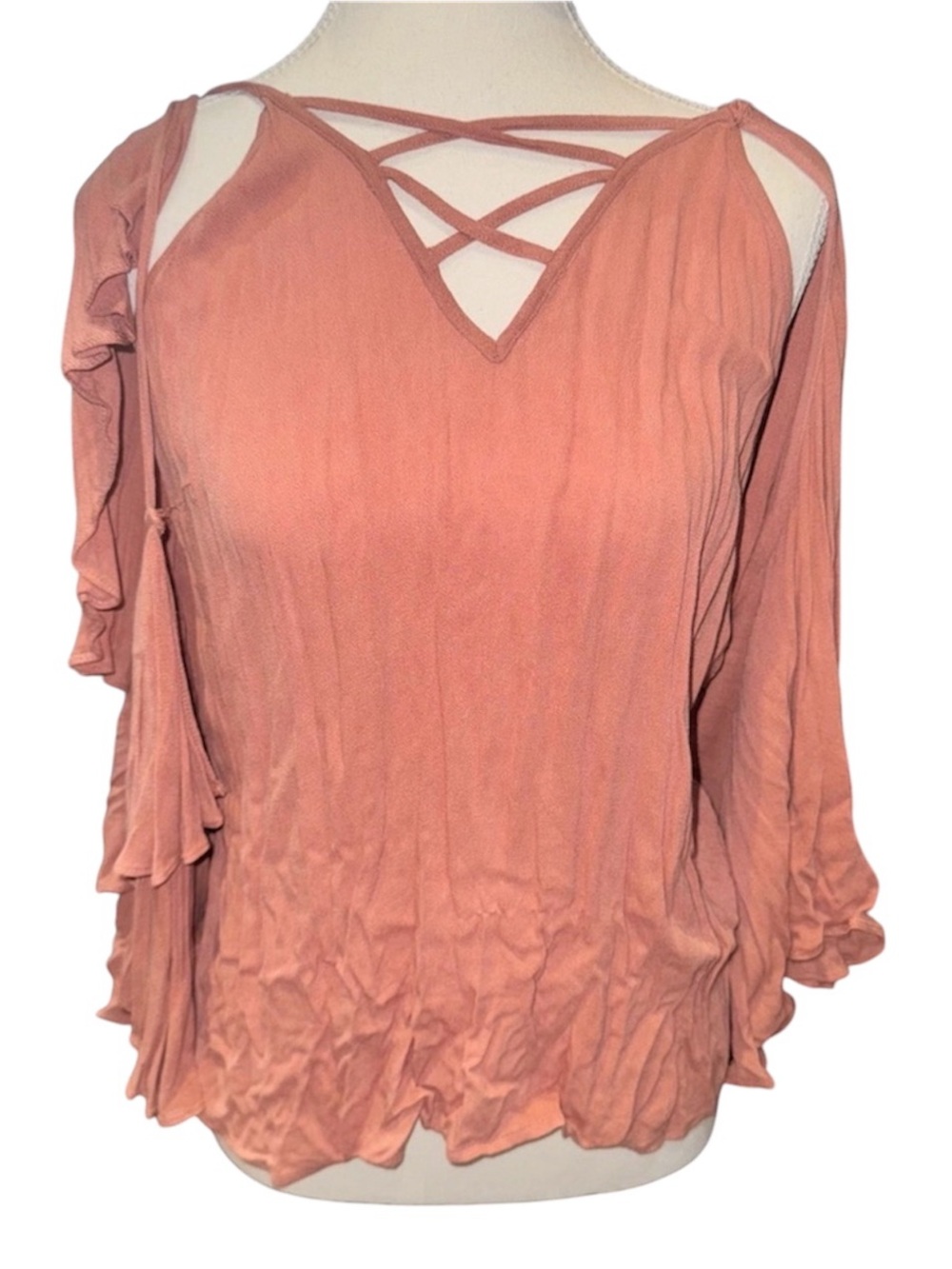 Boho ruffle blouse